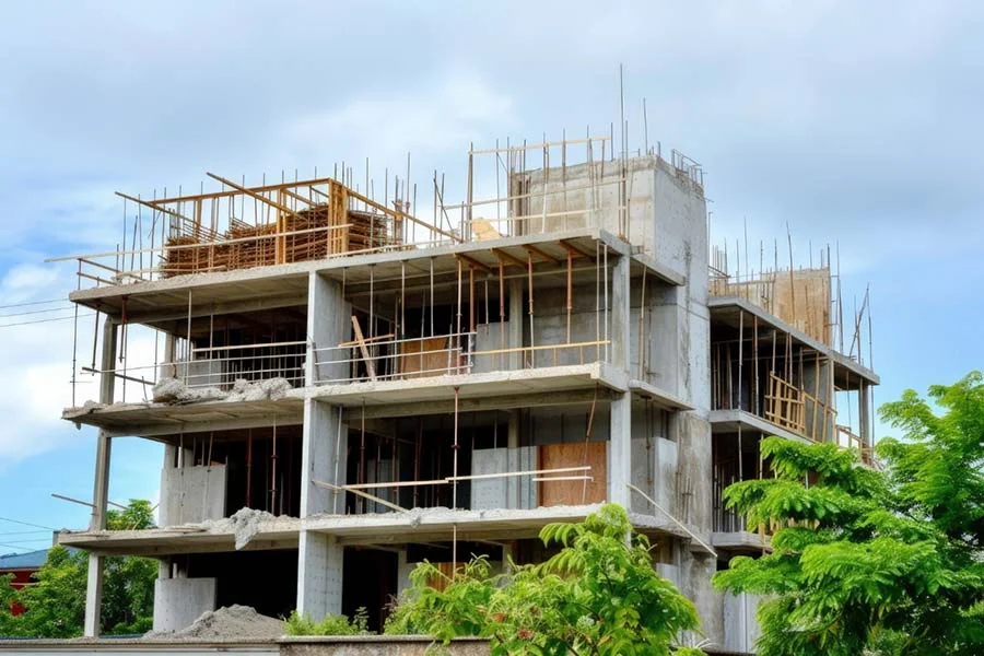 House construction site in Sri Lanka
